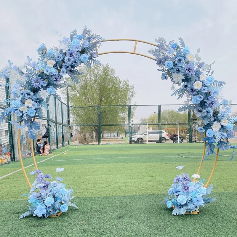 Metal circle wedding mariage arch Round balloon flower round Background arch frame stand birthday party baby shower decoration