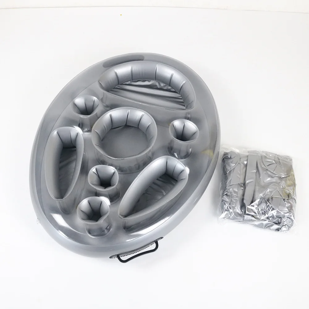 Custom shapes Floating Beer Drink Holder Beach Swimming Pool floating inflatable cup holder