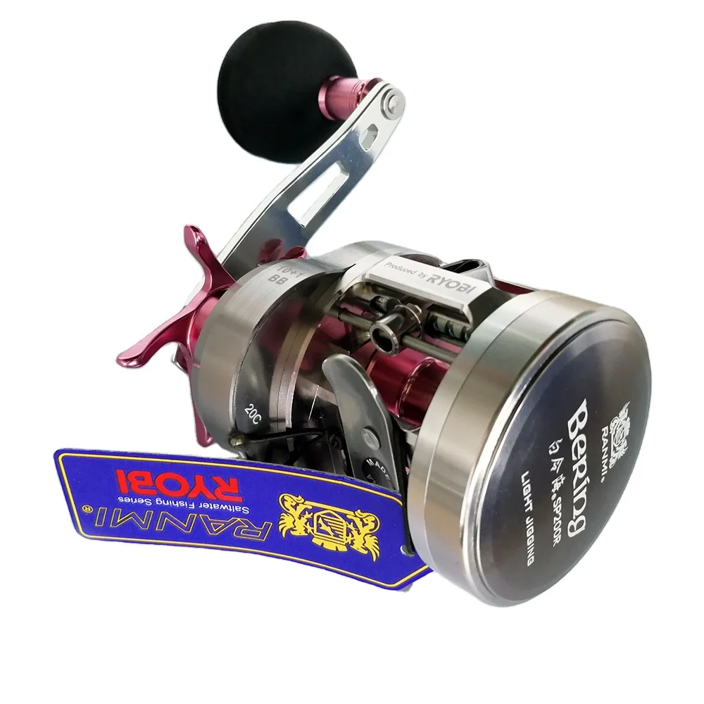 Полностью Металлическая медленная Рыболовная катушка RYOBI RANMI Bering DRAG 12 кг легкие Троллинговые катушки для морской рыбалки в соленой