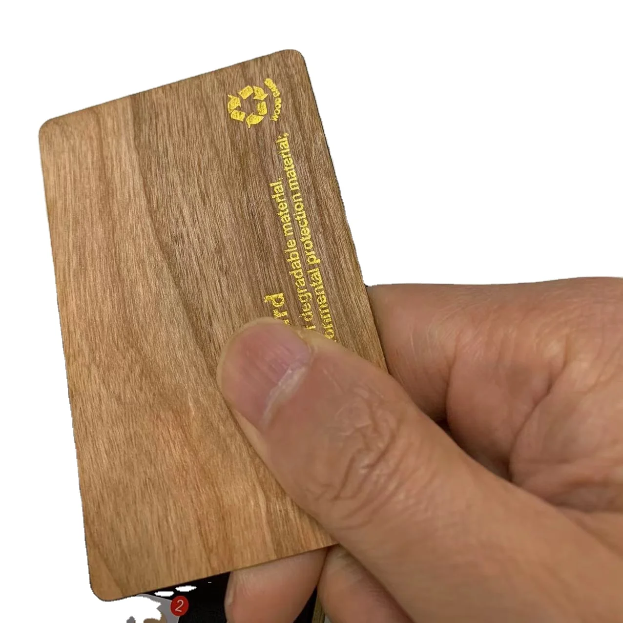 Eco-Friendly Custom Logo Printed Business Cards Laser Engraved VIP Guarantee with RFID NFC Wooden RFID Nfc Business Cards