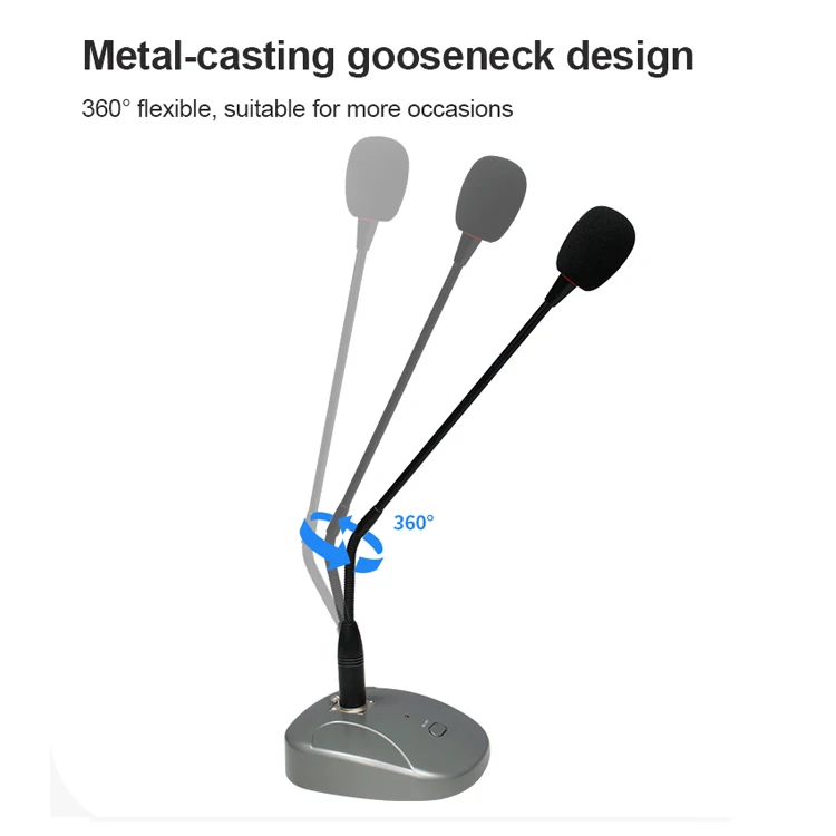 XIDLY-Professional 2 Chime Music Conference Microphone Gooseneck Design for Office Sound System