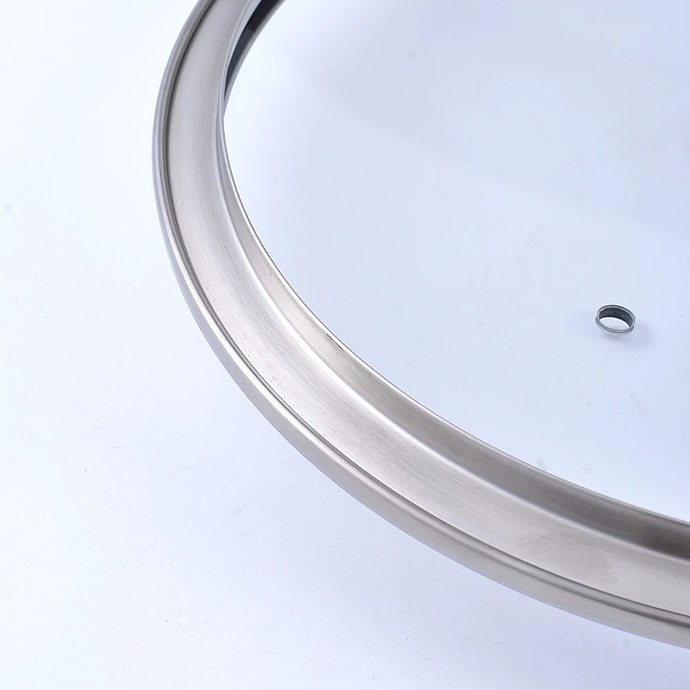 Special Design Widely Used Square Tempered Glass Pan Cover With Handle Aluminum Pan Oval Glass Cover