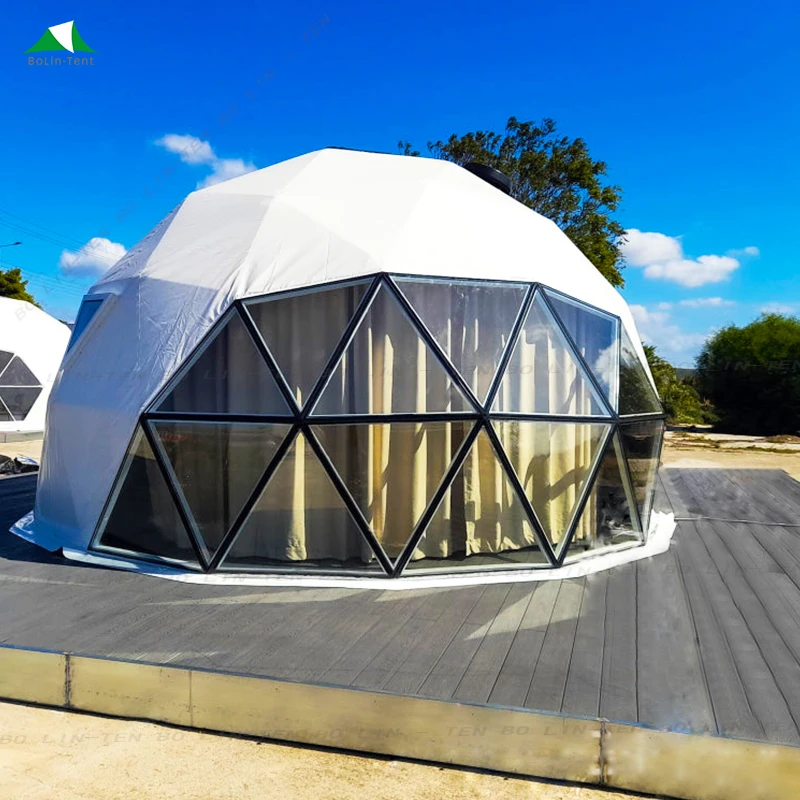 China Factory Innovative Design Space Capsule House Glass Dome House Tent Hybrid Domes