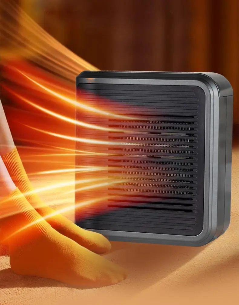 800W Wall Hang Type PTC Electric Home Heater Digital Display Touch Control Mini Office Room Household Fan Warming Heater