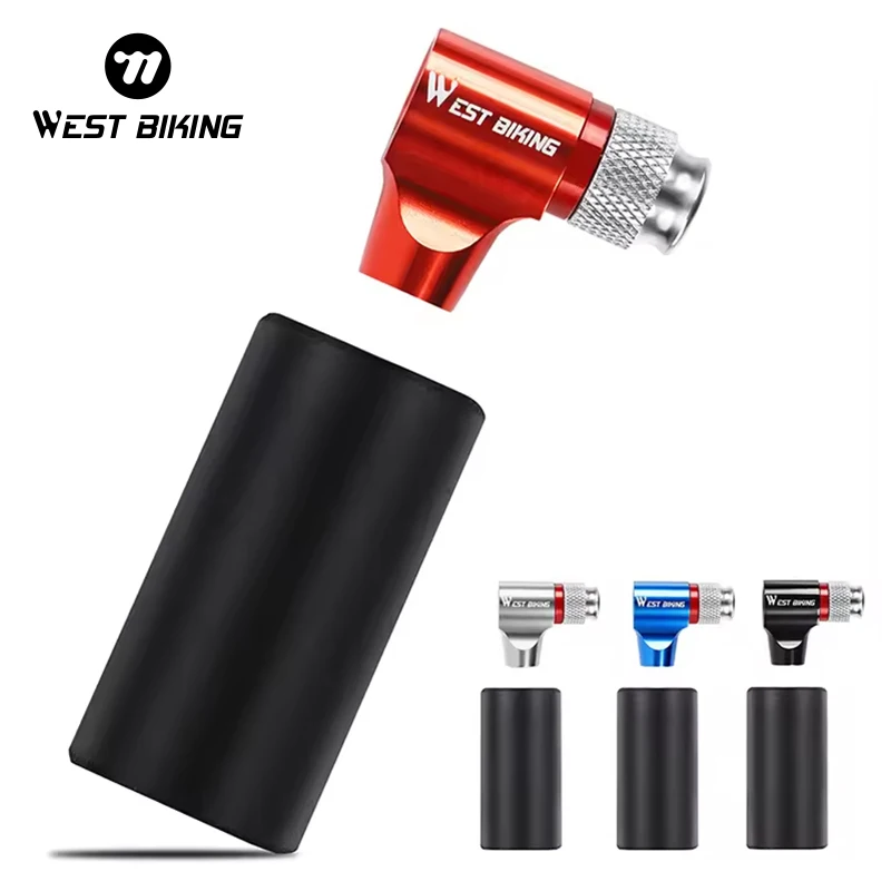 WEST BIKING Bicycle Electric Hand Bike Cycle Mini Tire Air Pump For Bike Mini Portable CO2 Air Bicycle Pump
