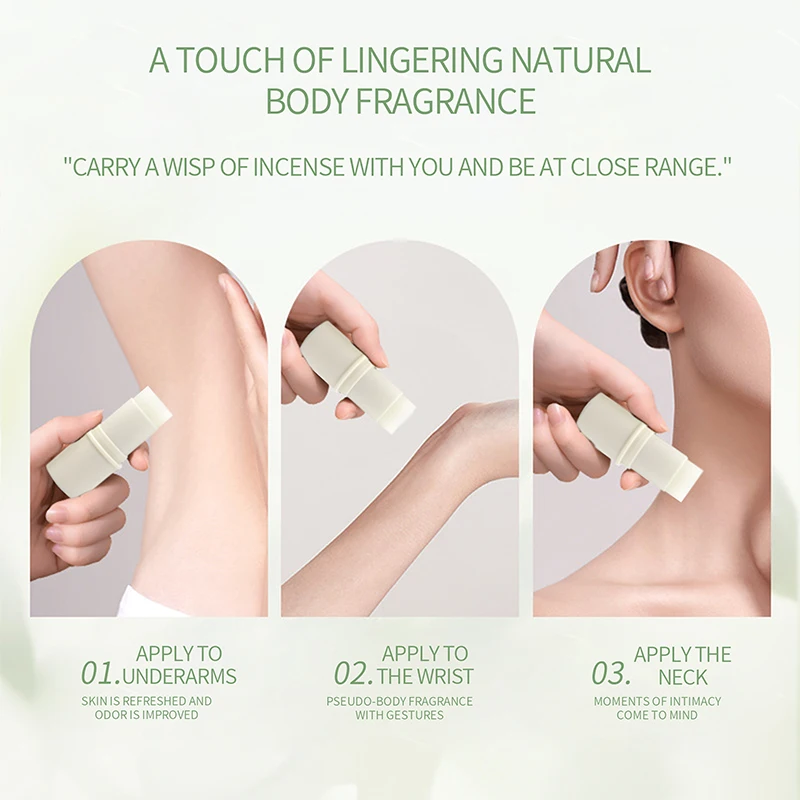 4 Flavor Solid Perfume Stick Refreshing Body Odor Remover Long-Lasting Fragrance Gel Deodorant Unisex Solid Perfume Balm