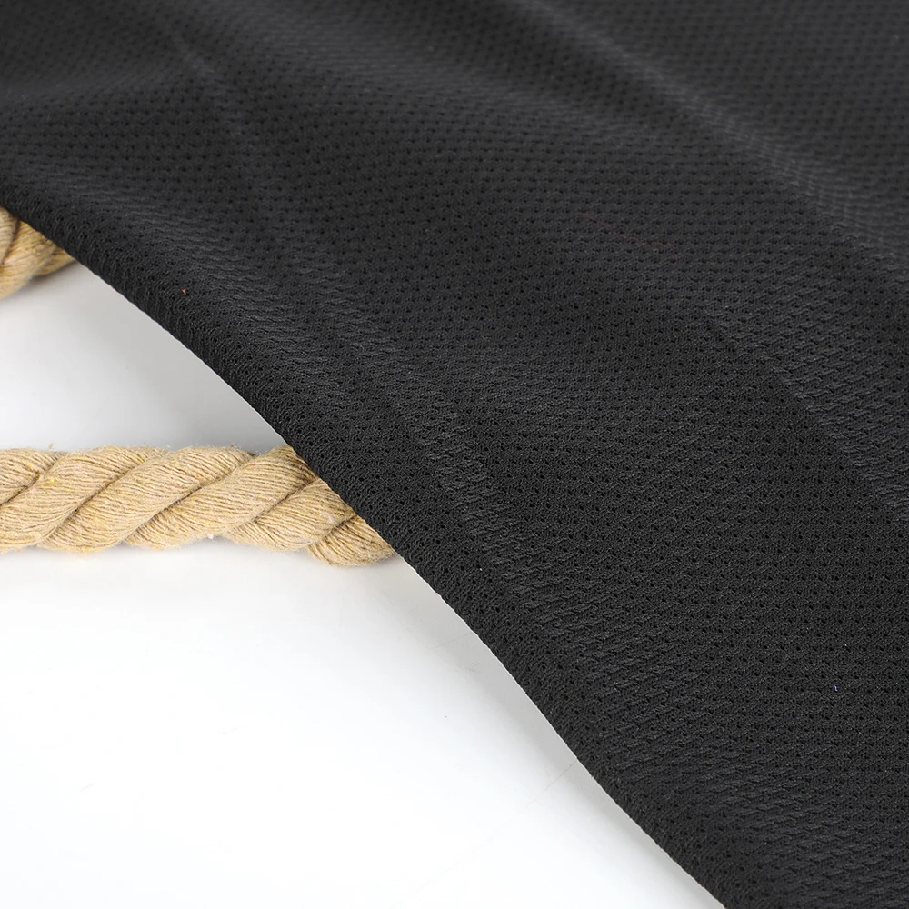 Solid Tear-Resistant 125Gsm  Knitted Weft 100% Polyester Breathable Mesh Fabric Bra Fabric For Sportswear