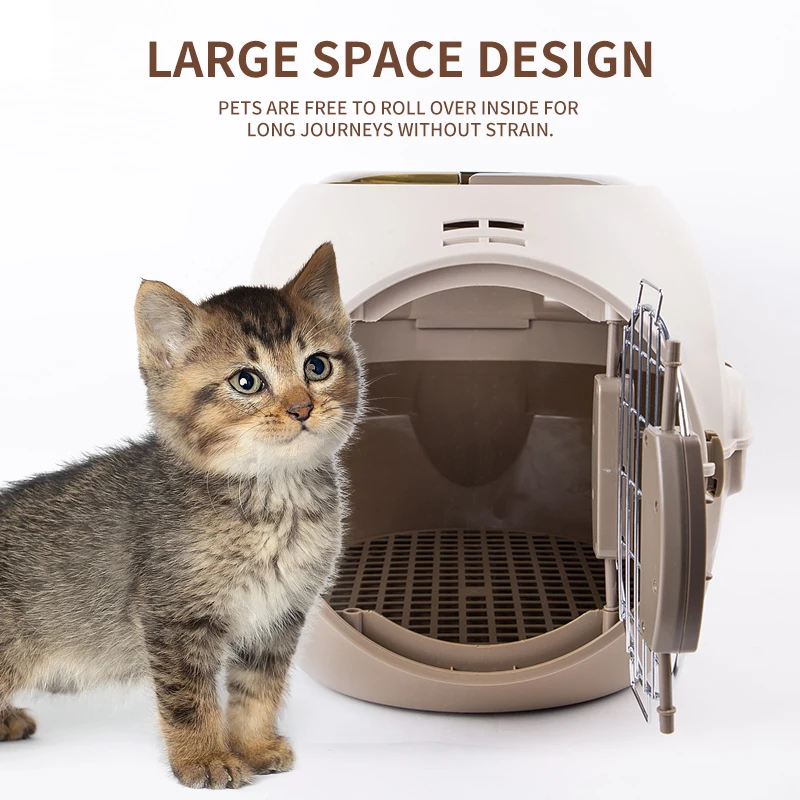 Open Top Design Dog Carrier Large Cat Carrier- Portable Dog Travel Carrier, Comfortable Handle