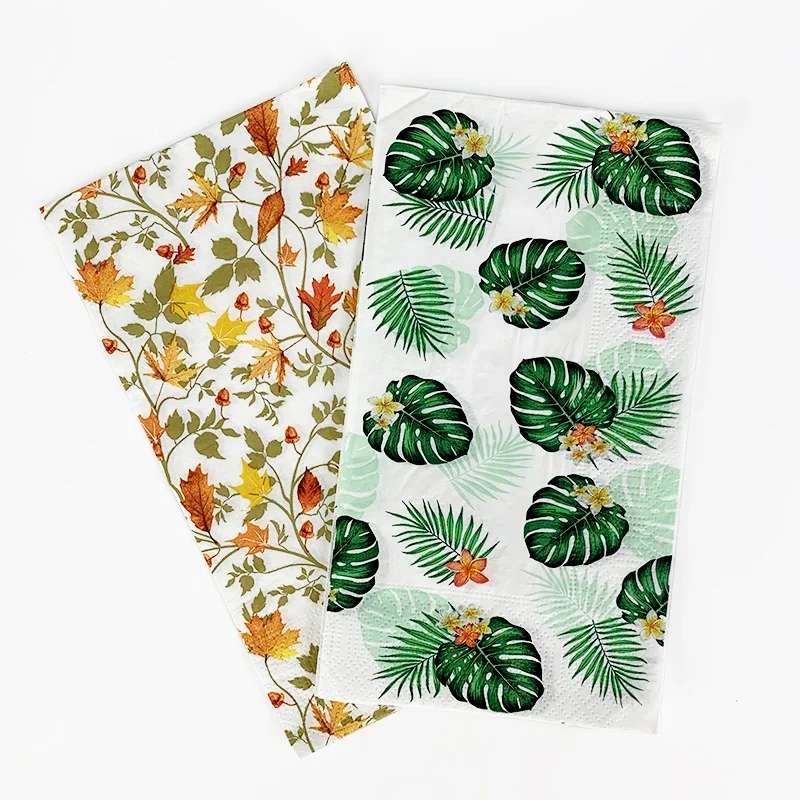 Biodegradable super absorbent cocktail serviette 4 8 fold party dinner print logo paper napkin