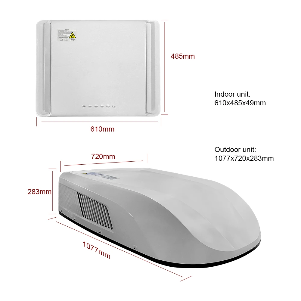 R32 220V Gree Puremind RV Caravan Air Conditioner Rooftop Car Air Conditioning Cooling Heating 9000Btu 12000Btu Multi Function