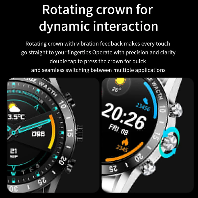 2022 New Smart Watch With Gift Box Men Full Touch Screen BT Call HD Music Playback Sports Fitness Watches For XIAOMI HUAWEI