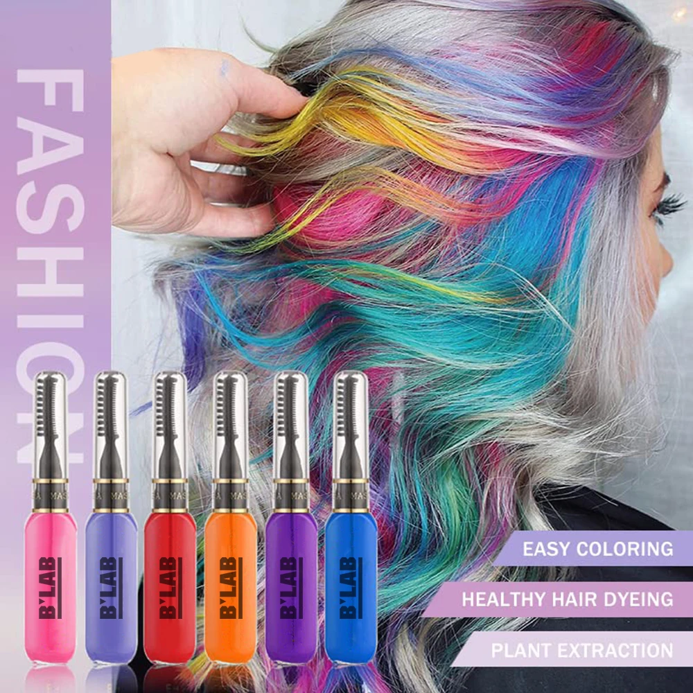 New Arrival from Hair Chalk Comb 12 Colors Temporary Hair Dye Disposable for Girls Party Birthday Washable Hair Color Chalk