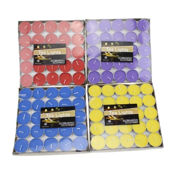 Wholesale 2 Hours Round Raraffin Wax Candle Romantic Layout Diagram Smokeless Wedding  Tea Candles