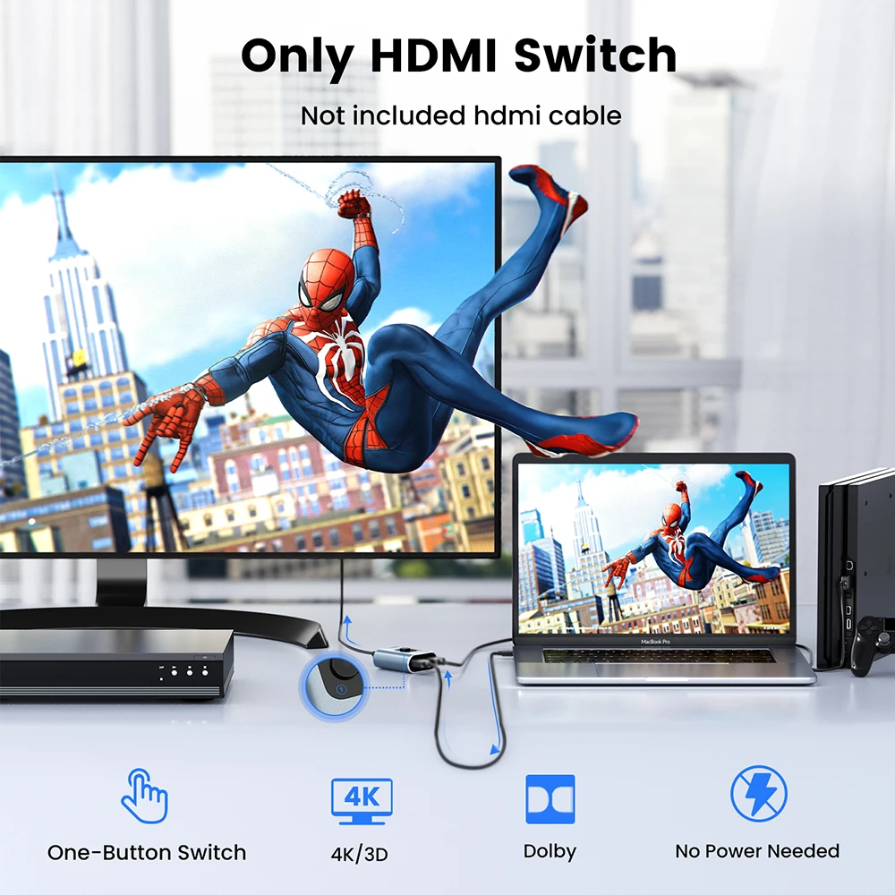 FOINNEX 4k 30Hz hdmi converter hdmi switcher converter hdmi for laptop desktop ps3 ps4