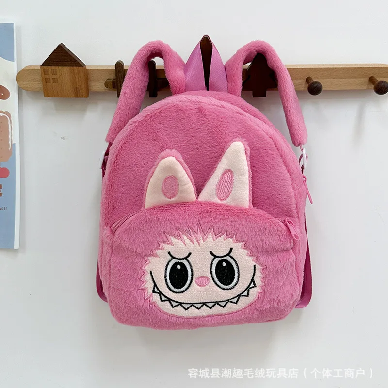 Популярный плюшевый рюкзак Labubu Kawaii Аниме монстр мультяшный мягкий Большой Вместительный студенческий подарок детский школьный