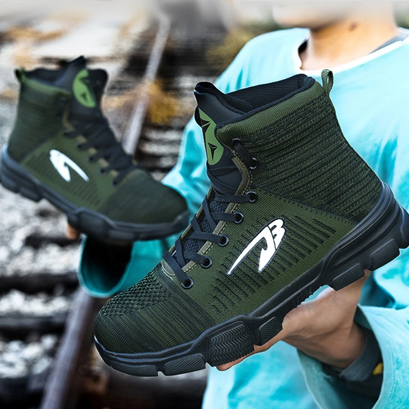 Winter Labor Industrial Lightweight Safety Boots Men Comfortable Steel toe Work Boots Trainers for Men