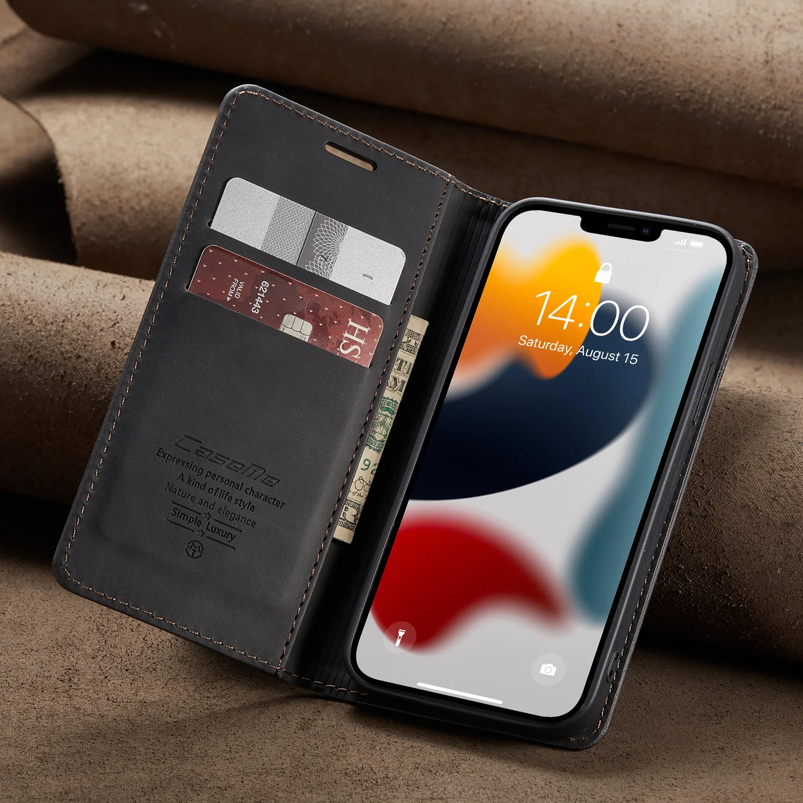 Новое поступление кожаный чехол для телефона iPhone 16 pro max-флип-кошелек в стиле-несколько цветов и размеров