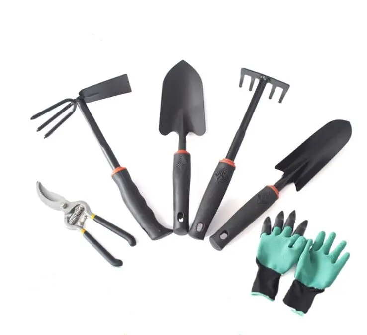 Mydays Multifunctional Durable Black Heavy Duty Six Piece Suit Gardening Tool Set
