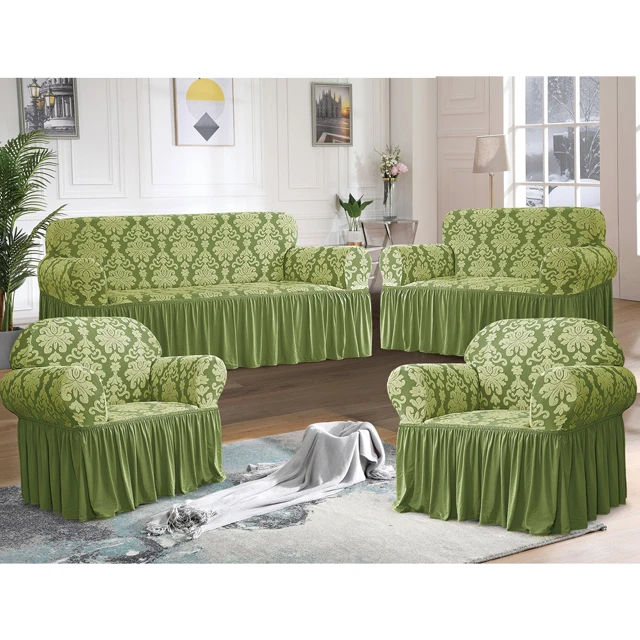 luxurious Knitted stretch jacquard sofa slipcover set  4/3/2/1 seat sofa  couch cover with shirt for home decor