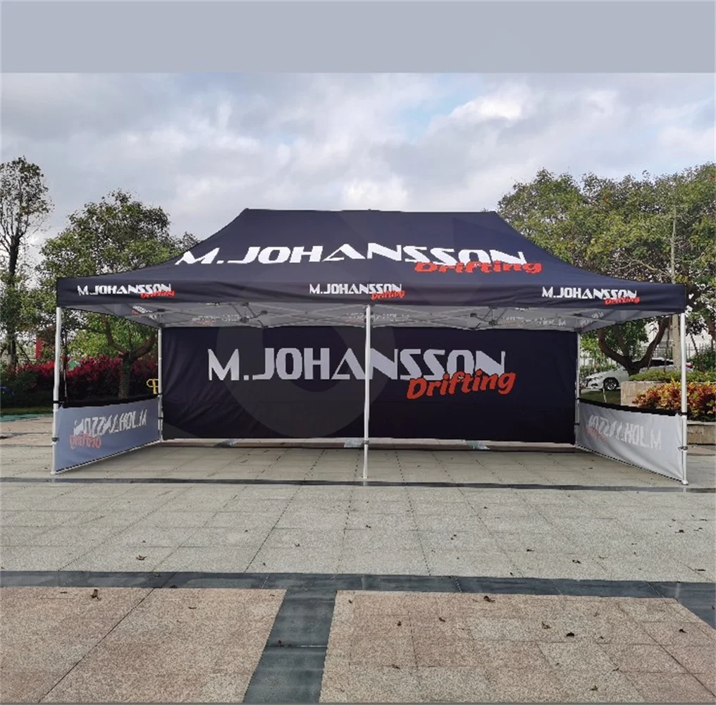 custom printed canopy 4x8m/13*26ft 50mm hex aluminum folding tent 65kg frame