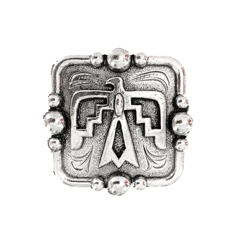 Screw back conchos western conchos turquoise bird concho