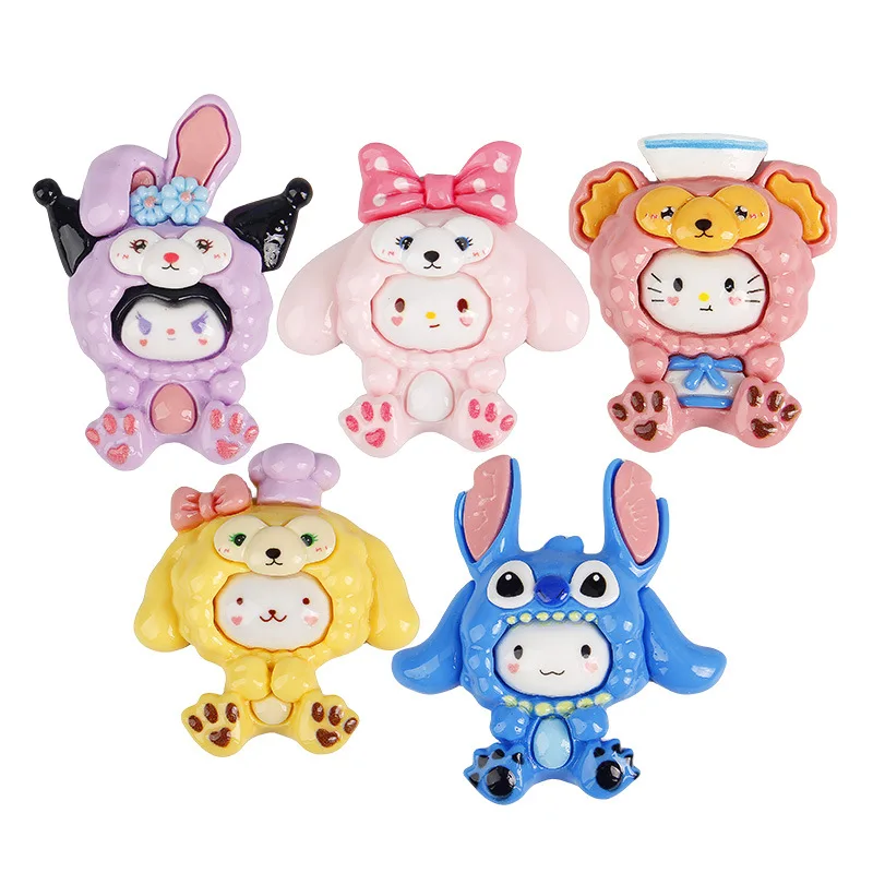 Kawaii Charms Sanrioo Смола шармы холодильник наклейка Чехол для мобильного телефона Diy аксессуары оптом