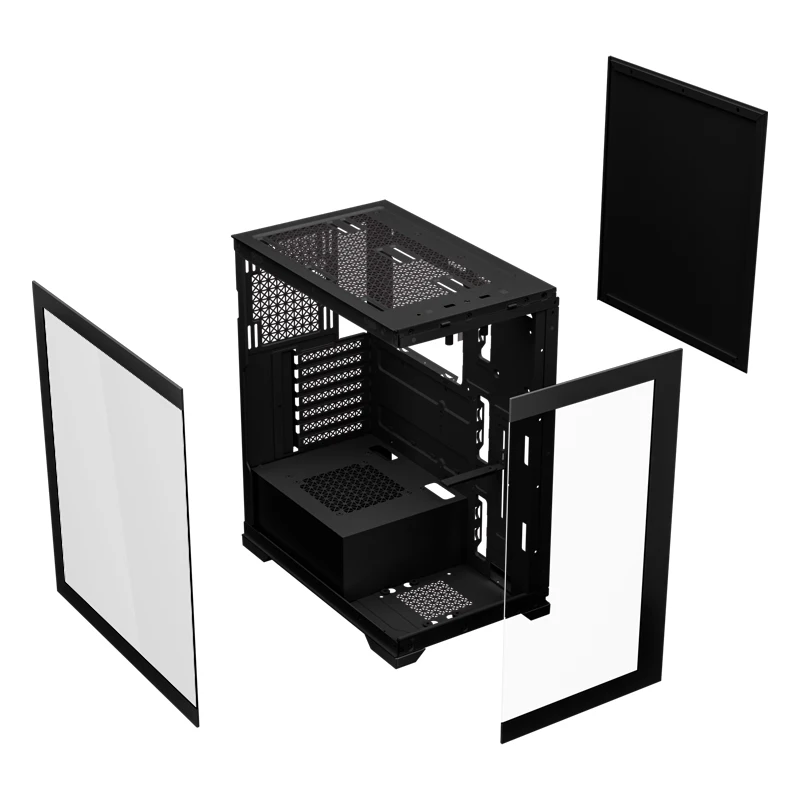 SNOWMAN Limited Edition PC Case Full Tower Computer Case EATX ATX MATX Mini ITX Tempered Glass Plate Black Desktop PC Case