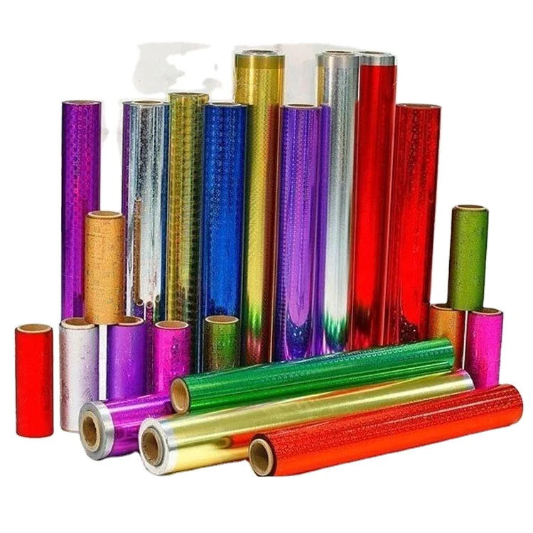 metalized colored hologram BOPP, PET, CPP Films for Packaging Printing thermal lamination decoration