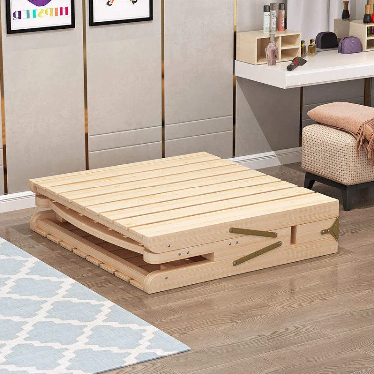 MZC-18 Cheap High Quality Wood Single Folding Bed Eco-friendly Portable Folding Beds