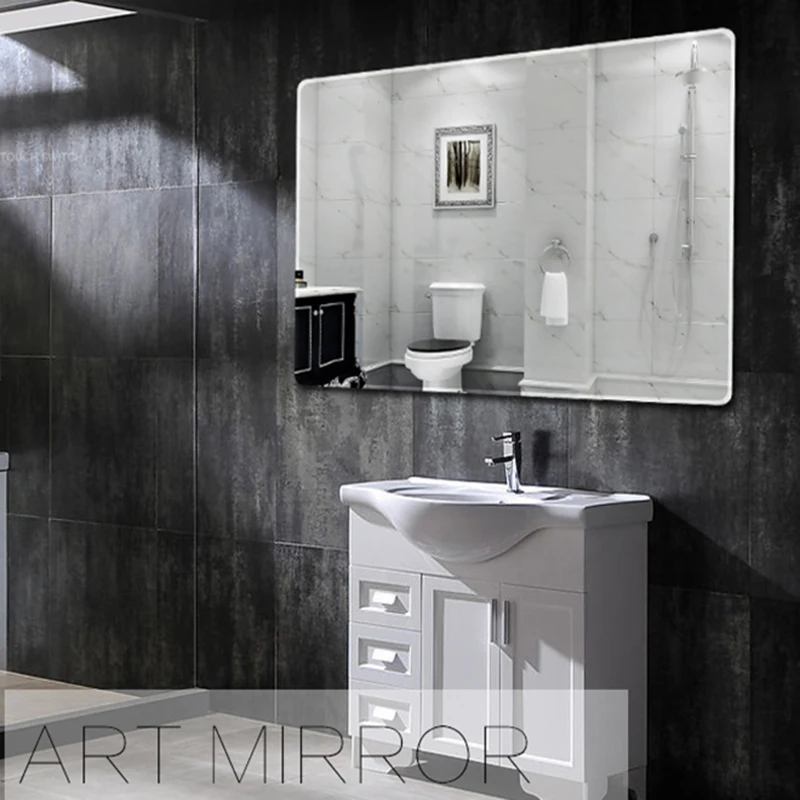 
Wall mounted rectangle HD self-adhesive mirror for bathroom wholesale stock high quality decorative silver mirrors 