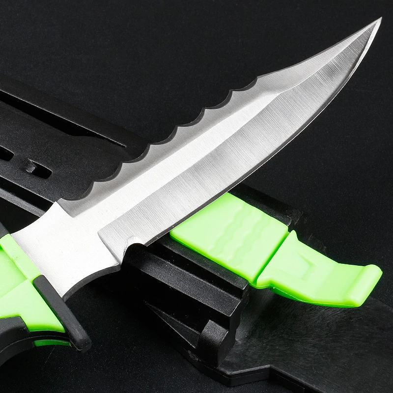 Морской нож для подводного плавания, спасательный матросский нож с резиновой ручкой и ножнами из АБС-пластика