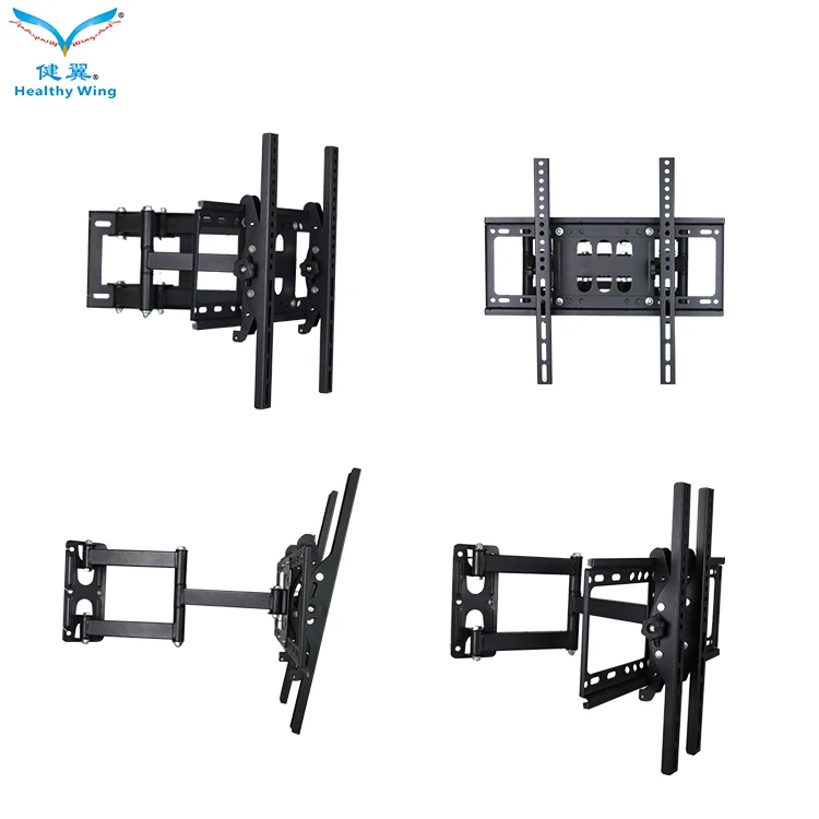 Heavy Duty Double Arm LCD Stand Swivel Bracket Full Motion for Max Steel Plate Weight Material Genius TV Wall Mount