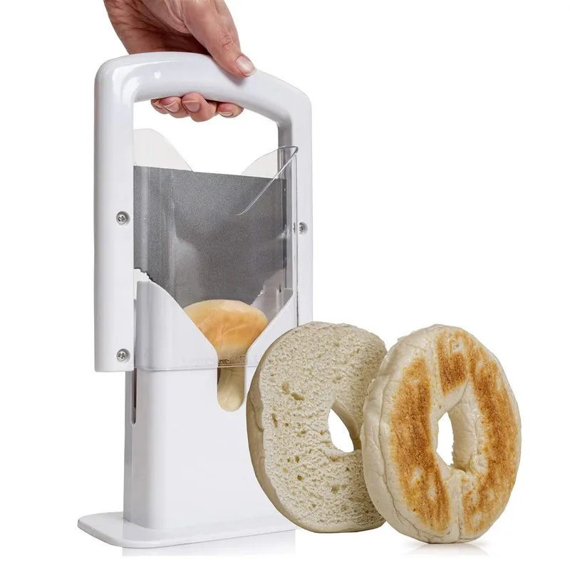 Hot-selling 8.66 Inch Kitchen Knife Safe Grip Bagel Guillotine Universal Slicer