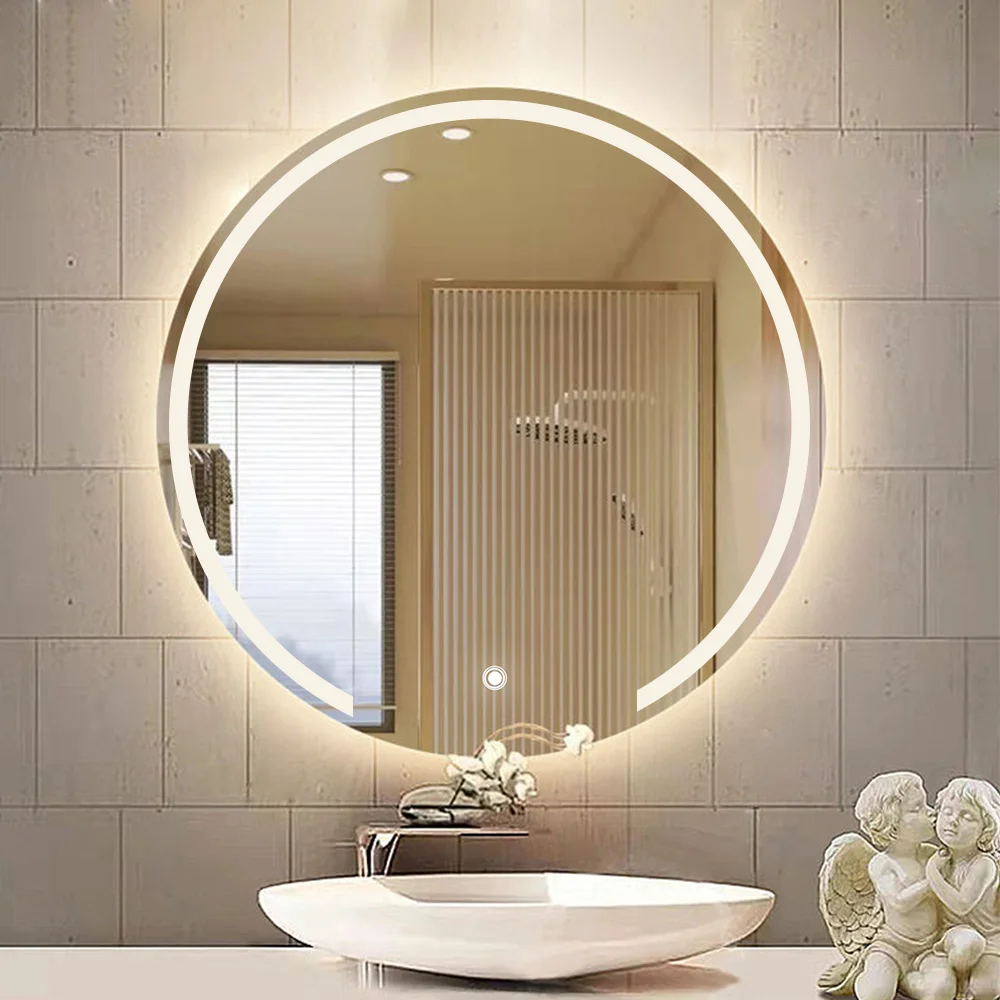 New Arrival Hot Selling Hotel House Decoration Round Wall Mounted Illuminated Smart Round Led Smart Mirror