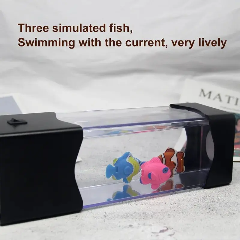 LED Mood Night Light Aquarium Table Lava Lamp Jelly Fish Jellyfish Lamp Table Portable USB Color Changing LED Fantasy Lighting