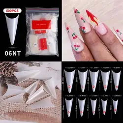 Customized Order Of Half Cover Short Length Sqaure Long Pointed Color Nail Tips With Glue Tabs Artificial Fingernails