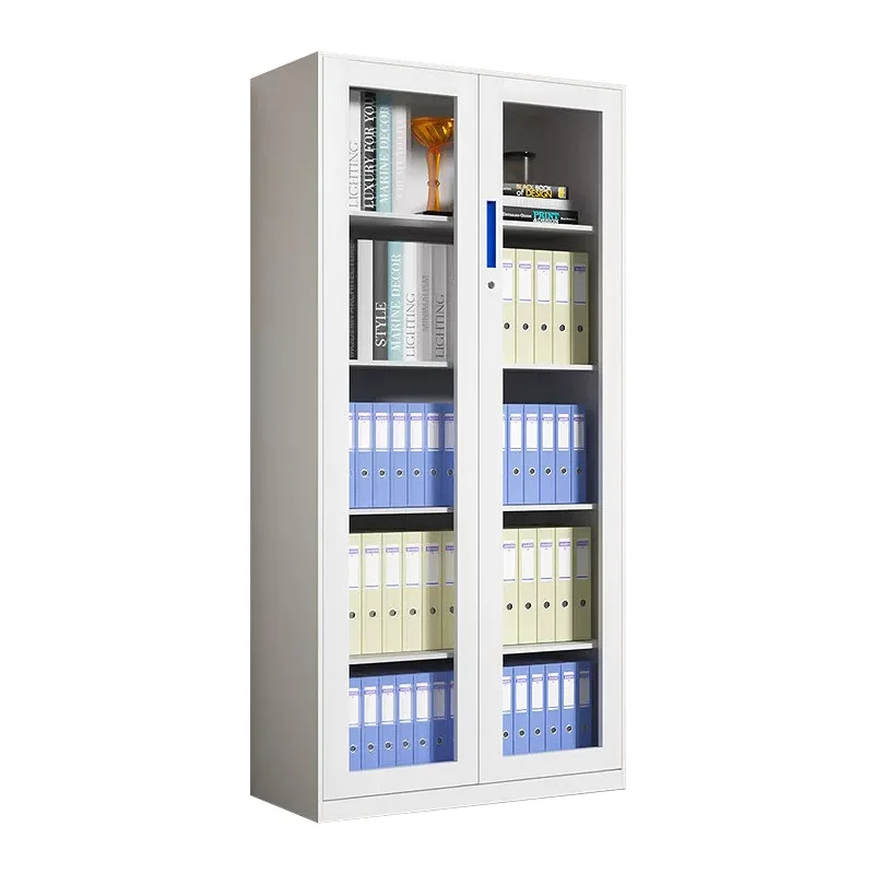 Metal Filing Office Cabinet Steel Filing Cabinet Glass Door Lock metal Locker For Office