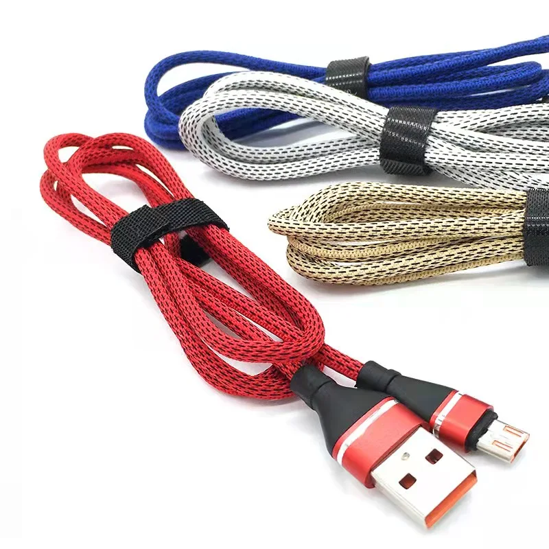 Braid nylon Fast Charging Cable 1M 1.2M 1.5M Data USB Cable Multifunction Charger micro cable For Android phone huawei Samsung
