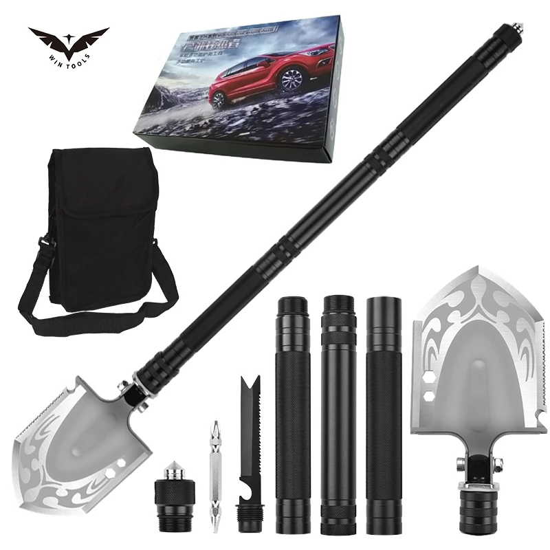 Folding Outdoor Multifunction Tactical Survival Shovel Outdoor Survival Tool