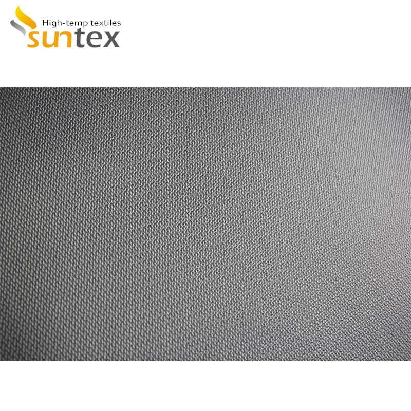 0.4mm Grey Polyurethane Fiberglass Cloth 60min Fireproof Fabrics For Fire And Smoke Curtains