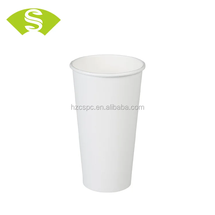 
White Disposable Paper Cups 16 oz Coffee Drink Hot Cup Perfect for Water, Tea, Hot Cocoa 