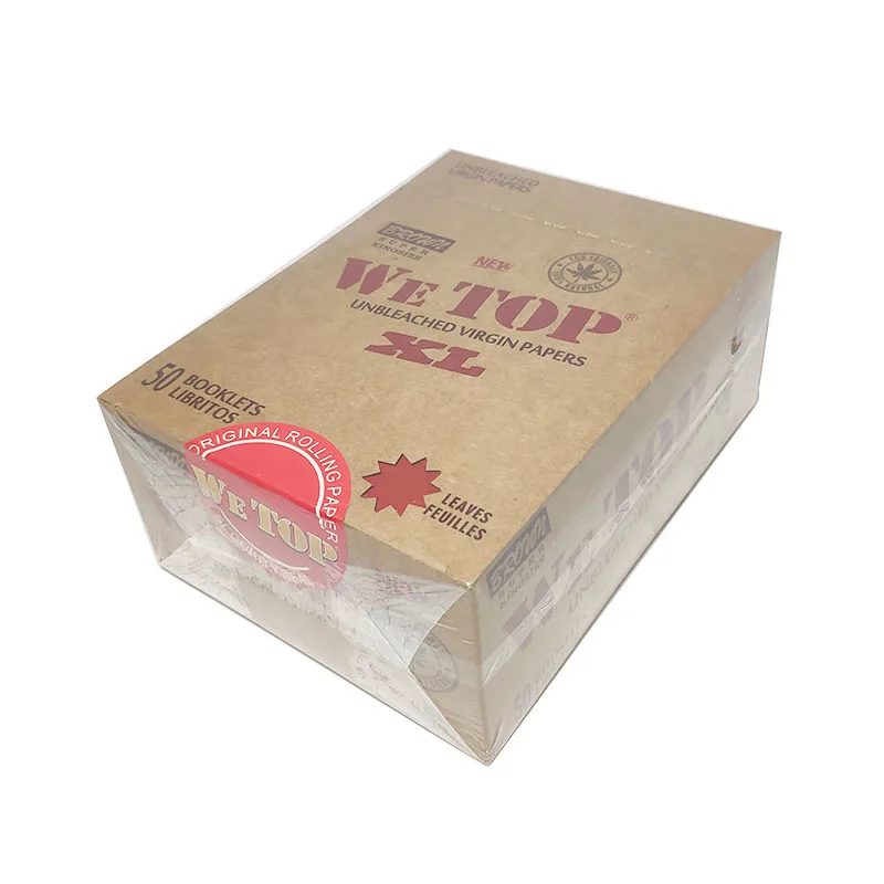 WE TOP rolling smoking tobacco cigarette papers wetop brown paper XL king size slim