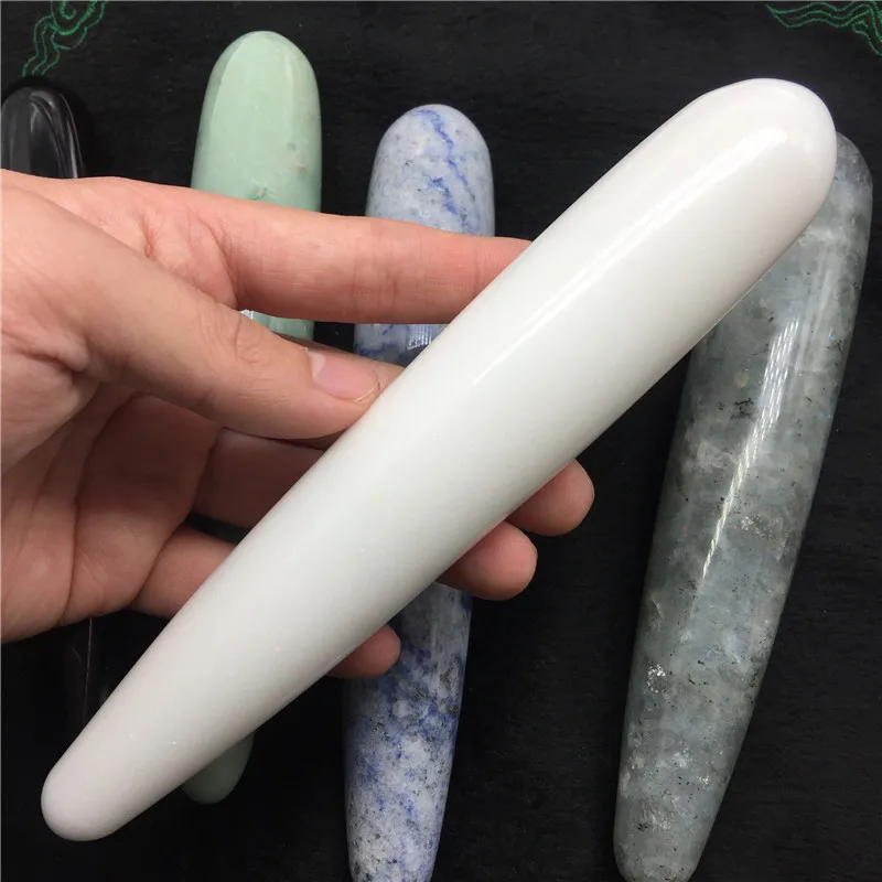 18cm Natural Labradorite Obsidian Crystal Wand Hand Carved Massage Stick Healing Crystal Gemstone yoni Wand Wicca Meditation