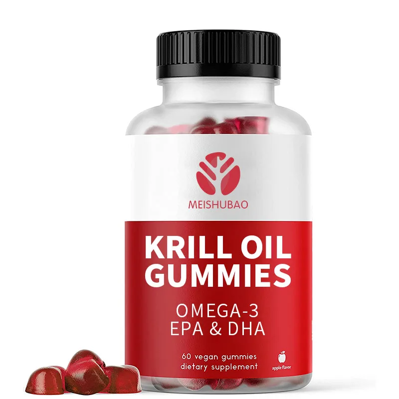 OEM Astaxanthin Krill Oil Gummies Sugar Free Omega-3 EPA&DHA Krill Oil Powder Gummy for Brain Heart Health
