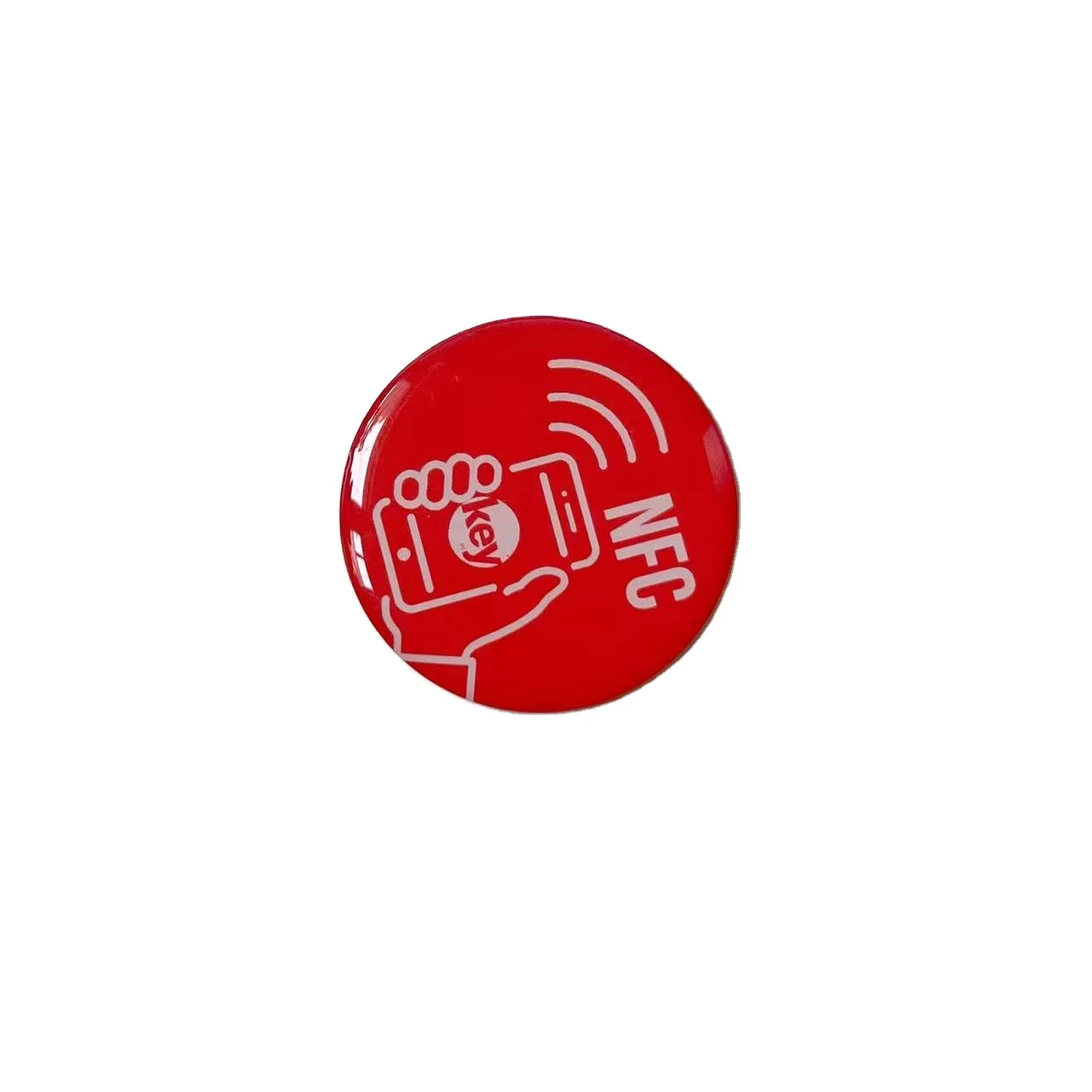 Hot Selling 13.56MHz Full Epoxy Edge Custom logo and QR code print NFC Dog Tag Epoxy Pet Tag