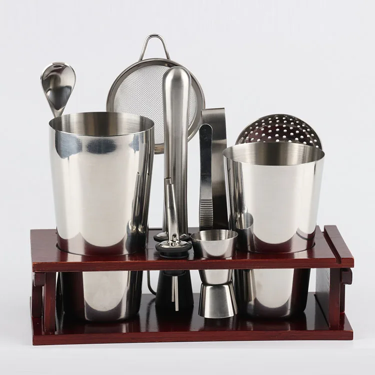 Delicate shaker cup boston set wine shaker stainless steel cocktail mixer bar tools set