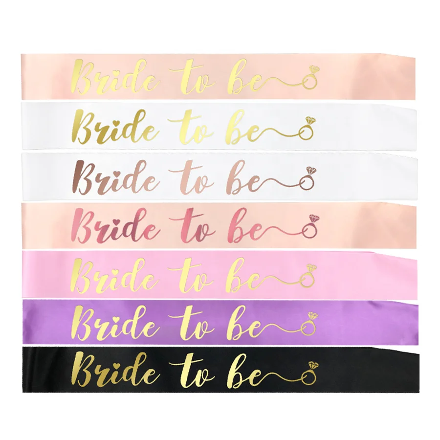 Девичник поставляет атласный материал фольгированные письма невесты на пояс
