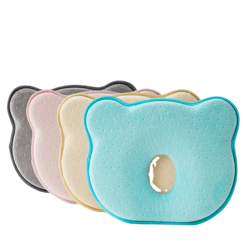 Wholesale High Quality Washable Soft Memory Foam Baby Pillow for Newborn Neck Support Head Bed Heart-shape