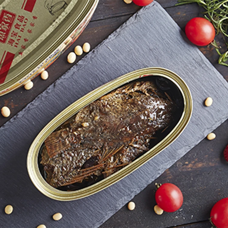 Professional Factory Canned Food Supplier Canned Fried Fish with Salted Black Beans in Oil 184g