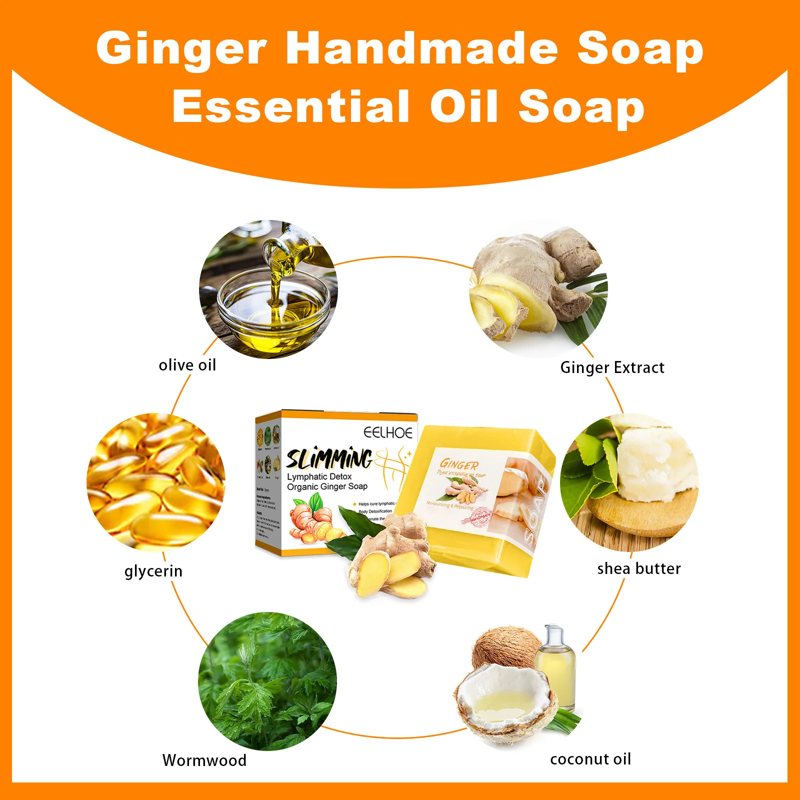 Removal Pimple Pore Acne Treatment Sea Salt Soap Goat Milk Moisturizing Glycerin Soap Base Whitening Ginger Bath Soap